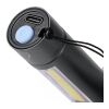 Recycled aluminium COB flashlight Sami Svart | Inget reklamtryck | Inte tillgängligt | Inte tillgängligt