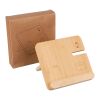 Wireless charger Tribu | Recycled bamboo | 3-in-1 Brun