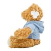 Plyschfigyr teddybjörn med luvtröja Vit
