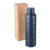 Recycled stainless steel single-walled drinking bottle (800 ml) Talin Svart