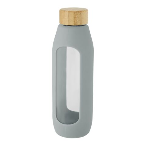 Tidan 600 ml flaska i borosilikatglas med silikongrepp Standard | Grå | Inget reklamtryck | Inte tillgängligt | Inte tillgängligt