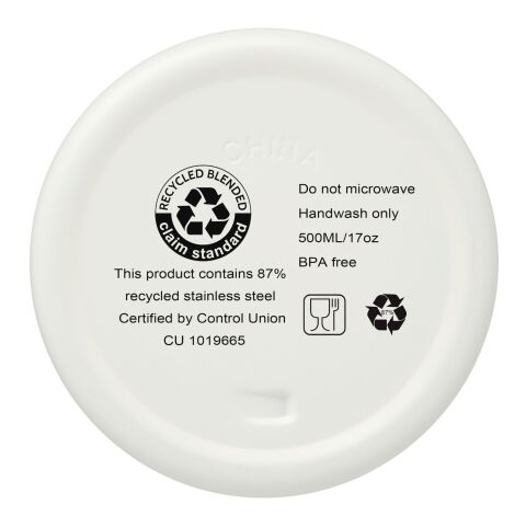 Vasa 500 ml RCS-certifierad flaska i återvunnet rostfritt stål, kopparvakuumisolerad Standard | vit | Inget reklamtryck | Inte tillgängligt | Inte tillgängligt