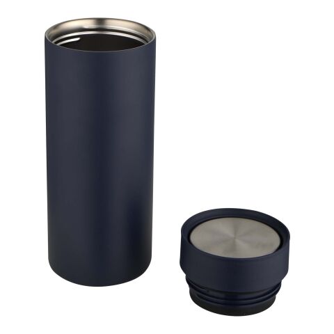 Illuminate 650 ml vattenflaska av RCS-certifierat återvunnet rostfritt stål med dubbelvägg, med 3 olika lock Standard | Mörkblå | Inget reklamtryck | Inte tillgängligt | Inte tillgängligt