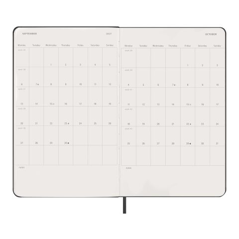 12M inbunden dagsplanerare Standard | Svart | Inget reklamtryck | Inte tillgängligt | Inte tillgängligt