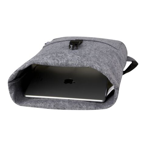 Felta cykelväska med rullöppning av GRS-återvunnen filt, 13 l Standard | Grå | Inget reklamtryck | Inte tillgängligt | Inte tillgängligt | Inte tillgängligt