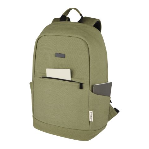 Joey stöldsäker 15,6 tums laptopväska av GRS-återvunnen canvas, 18 l Oliv