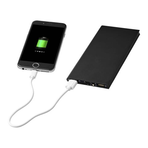 Plate 8 000 mAh powerbank i aluminium Svart