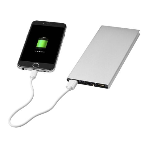 Plate 8 000 mAh powerbank i aluminium Standard | Silver | Inget reklamtryck | Inte tillgängligt | Inte tillgängligt