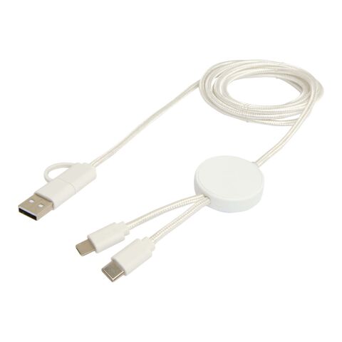 Citala 5-i-1 150 cm datasynkroniserings- och 27 W snabbladdningskabel av återvunnen plast Standard | Vit | Inget reklamtryck | Inte tillgängligt | Inte tillgängligt