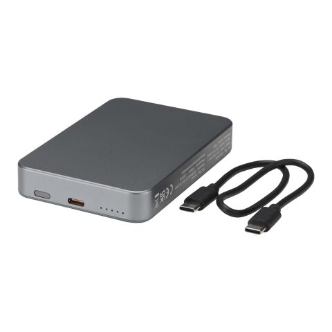 Avis 10 000 mAh magnetisk powerbank i RCS-återvunnet aluminium  Gun Metal CT