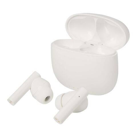 Alterf True Wireless Bluetooth®-öronsnäckor av återvunnen plast med öronproppar av silikon Standard | Vit | Inget reklamtryck | Inte tillgängligt | Inte tillgängligt