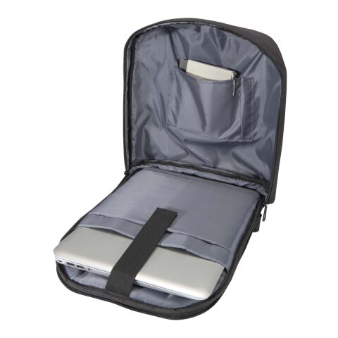 Luma stöldsäker 15 tums laptopväska av återvunna GRS-material, 10 l Svart
