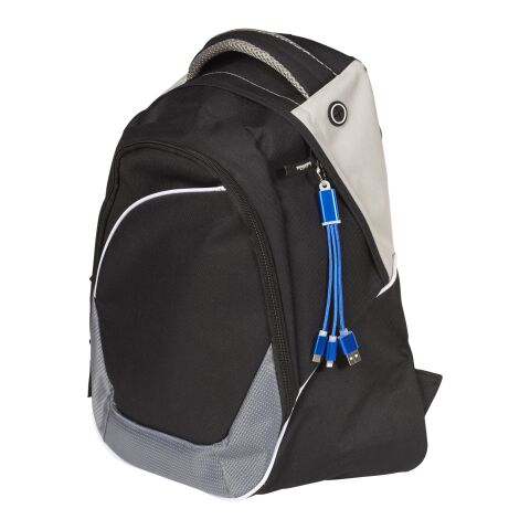 Laddningskabel, metall 3-i-1 med nyckelring Standard | Kungsblå | Inget reklamtryck | Inte tillgängligt | Inte tillgängligt