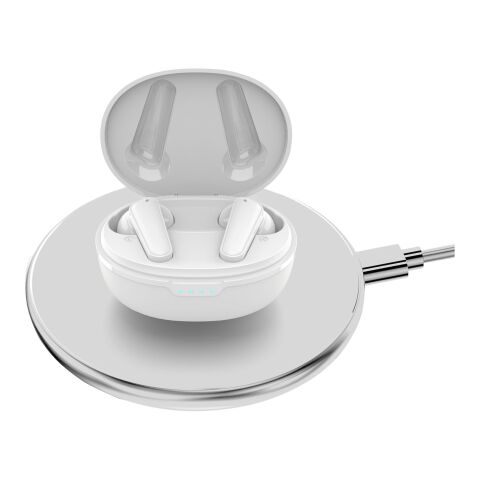 Prixton TWS158 ENC- och ANC-öronsnäckor Standard | vit | 1-färgat Tampongtryck | front | 30 mm x 20 mm