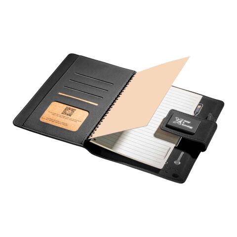 SCX.design O16 light-up A5-anteckningsbok med powerbank Standard | svart | Inget reklamtryck | Inte tillgängligt | Inte tillgängligt