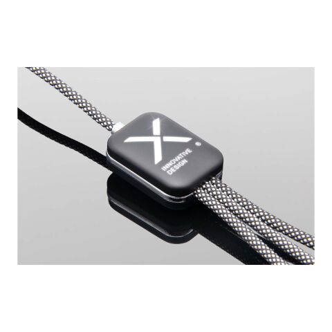 SCX.design C33 Type-C-laddningssladd på 60 W med dubbelupplyst logotyp  Standard | Svartmelerad | Inget reklamtryck | Inte tillgängligt | Inte tillgängligt