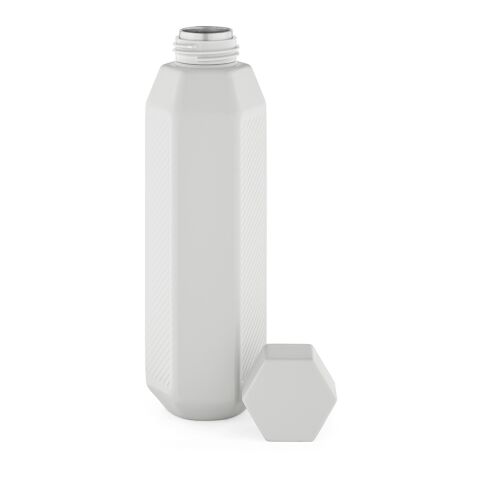 Hexagul fles gerecycled roestvrij staal 530 ml Vit | Inget reklamtryck