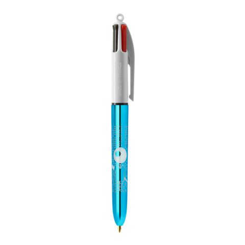 BIC® 4 Colours Shine kulpenna vit-ljusblå | Inte tillgängligt