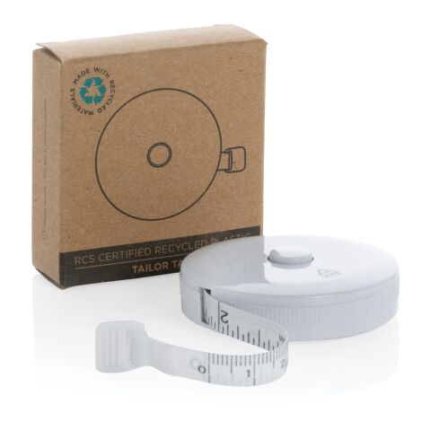 Skräddarmåttband RCS återvunnen plast vit | Inget reklamtryck | Inte tillgängligt | Inte tillgängligt