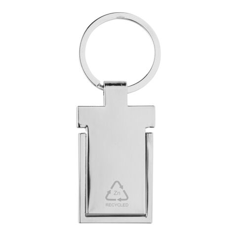 Nyckelring med telefonställ i RCS återvunnen zinklegering silver | Inget reklamtryck | Inte tillgängligt | Inte tillgängligt