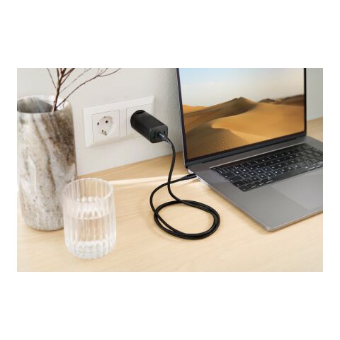 Philips 65W ultrasnabb PD 3-port USB-väggadapter svart | Inget reklamtryck | Inte tillgängligt | Inte tillgängligt