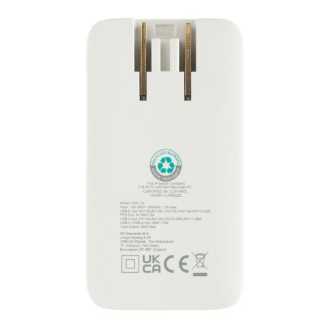 Fluxo RCS 65W platt GaN-laddare med universella kontakter Vit