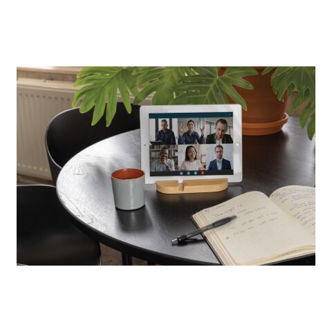 Bambuställ för surfplatta och mobil brun | Inget reklamtryck | Inte tillgängligt | Inte tillgängligt