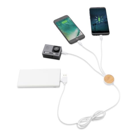 Ontario 6-i-1 kabel i RCS återvunnen plast vit | Inget reklamtryck | Inte tillgängligt | Inte tillgängligt