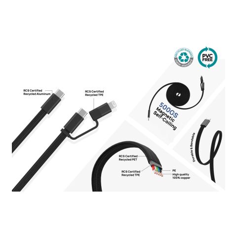 Arc ultra-tunn 60W 2-1-1 magnetisk kabel RCS orange