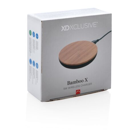Bamboo X 5W trådlös laddare brun | Inget reklamtryck | Inte tillgängligt | Inte tillgängligt