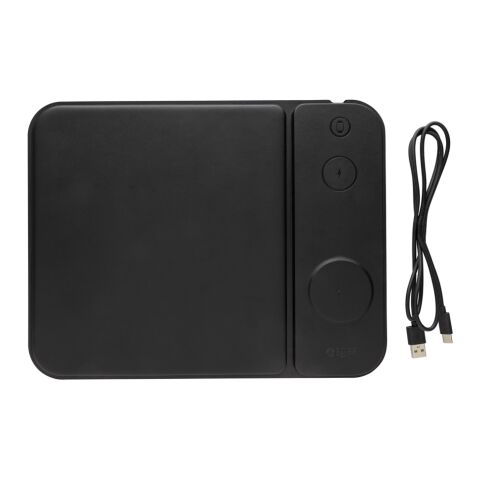 Swiss peak 15W 3 i 1 musmatta med laddning RCS återvunnen PU svart | Inget reklamtryck | Inte tillgängligt | Inte tillgängligt