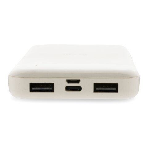 Trådlös powerbank i återvunnen plast, RCS standard vit | Inget reklamtryck | Inte tillgängligt | Inte tillgängligt