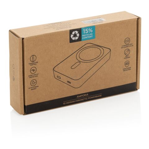 Amporia RCS plast 10 000 mAh magnetisk powerbank svart | Inget reklamtryck | Inte tillgängligt | Inte tillgängligt