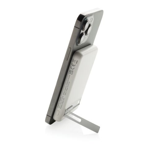 Zen RCS plast 5000 mah 5W magnetisk powerbank i bambu vit | Inget reklamtryck | Inte tillgängligt | Inte tillgängligt