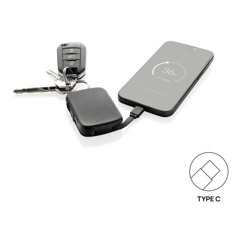 Nexo RCS nyckelringspowerbank 2000 mAh med integrerade kabla svart | Inget reklamtryck | Inte tillgängligt | Inte tillgängligt