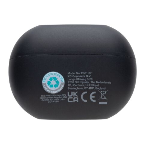 Prolink RCS hybrid ANC/ENC-öronsnäckor i återvunnen plast svart | Inget reklamtryck | Inte tillgängligt | Inte tillgängligt