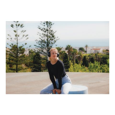 Soundpro RCS ANC-hörlurar i återvunnen plast svart | Inget reklamtryck | Inte tillgängligt | Inte tillgängligt