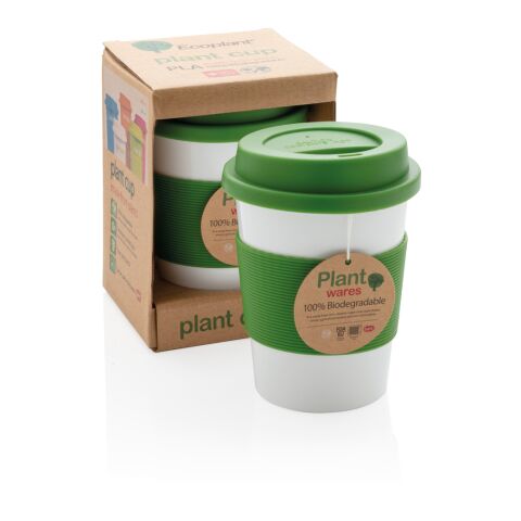 PLA-kaffemugg grön-vit | Inget reklamtryck | Inte tillgängligt | Inte tillgängligt