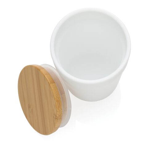 GRS RPP mugg med FSC® bambulock vit | Inget reklamtryck | Inte tillgängligt | Inte tillgängligt