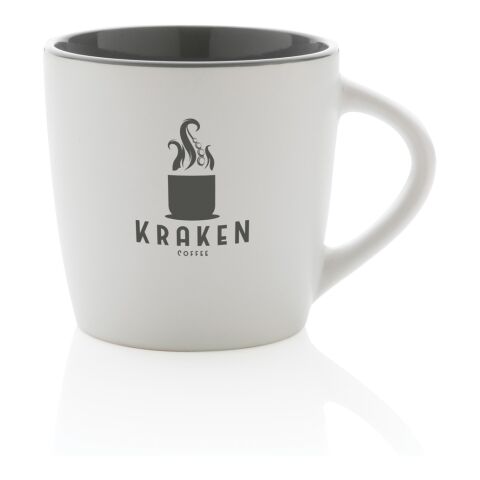 Keramikmugg med färgad insida vit-grå | Inget reklamtryck | Inte tillgängligt | Inte tillgängligt