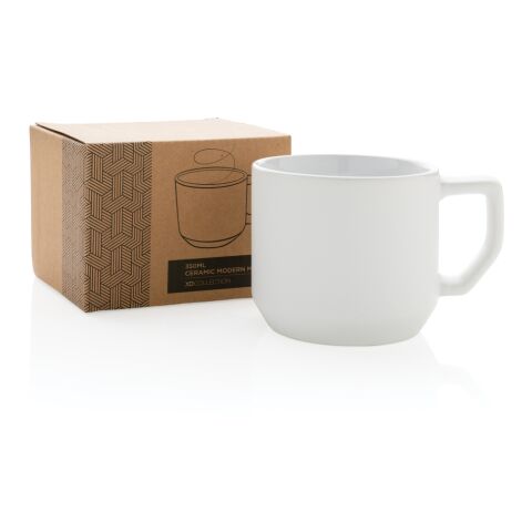 Keramikmugg modern vit-vit | Inget reklamtryck | Inte tillgängligt | Inte tillgängligt