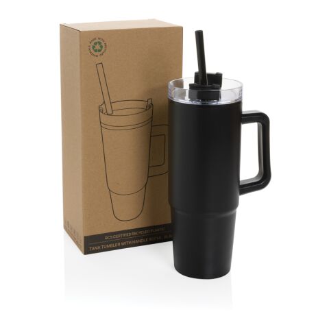 Tana mugg med handtag 900ml RCS återvunnen plast svart | Inget reklamtryck | Inte tillgängligt | Inte tillgängligt