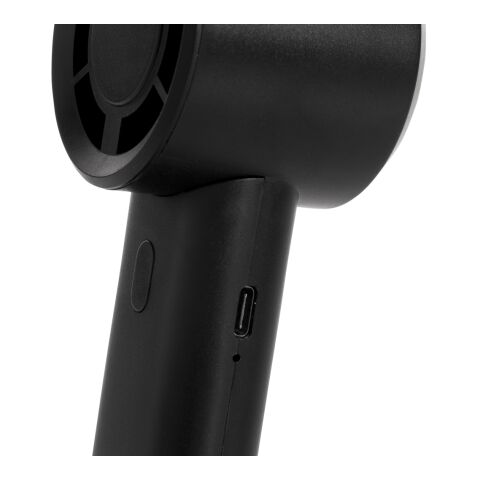 Twist uppladdningsbar bärbar fläkt i återvunnen plast svart | Inget reklamtryck | Inte tillgängligt | Inte tillgängligt