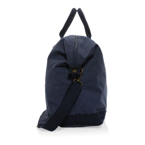 Kezar AWARE™ 500 gsm weekendväska i återvunnen canvas marinblå | Inget reklamtryck | Inte tillgängligt | Inte tillgängligt | Inte tillgängligt