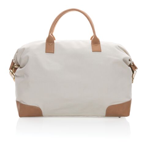 Impact AWARE™ stor weekendväska i 16 oz. återvunnen canvas vit | Inget reklamtryck | Inte tillgängligt | Inte tillgängligt | Inte tillgängligt