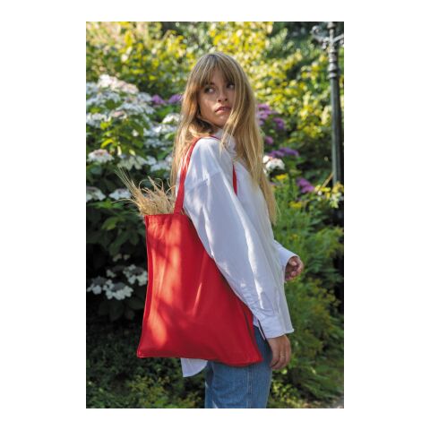 Impact AWARE™ shoppingkasse m. bälg, återvunnen bomull 145gr röd | Inget reklamtryck | Inte tillgängligt | Inte tillgängligt | Inte tillgängligt