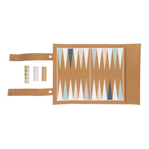 Britton kork hopvikbart backgammon och dam-spel brun | Inget reklamtryck | Inte tillgängligt | Inte tillgängligt