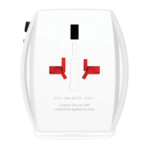 SKROSS World Travel Adapter MUV 65W PD med USB C-kabel vit | Inget reklamtryck | Inte tillgängligt | Inte tillgängligt