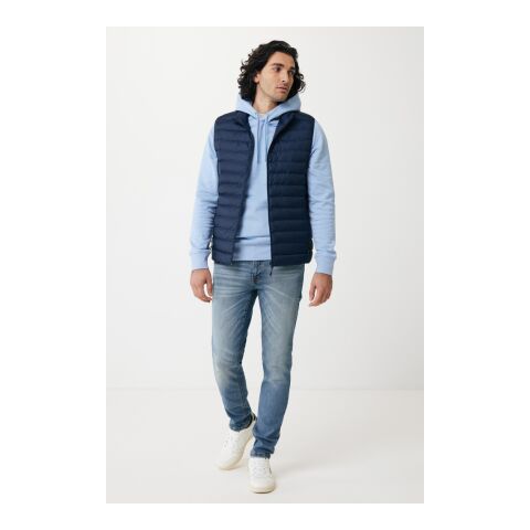 Iqoniq Meru herrväst i återvunnen polyester marinblå | XL | Inget reklamtryck | Inte tillgängligt | Inte tillgängligt | Inte tillgängligt