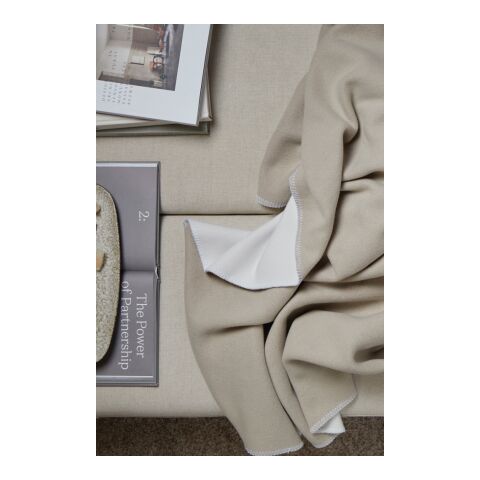 VINGA Moulton GRS RPET pläd beige-feather grey